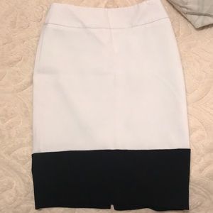 Black and white pencil skirt